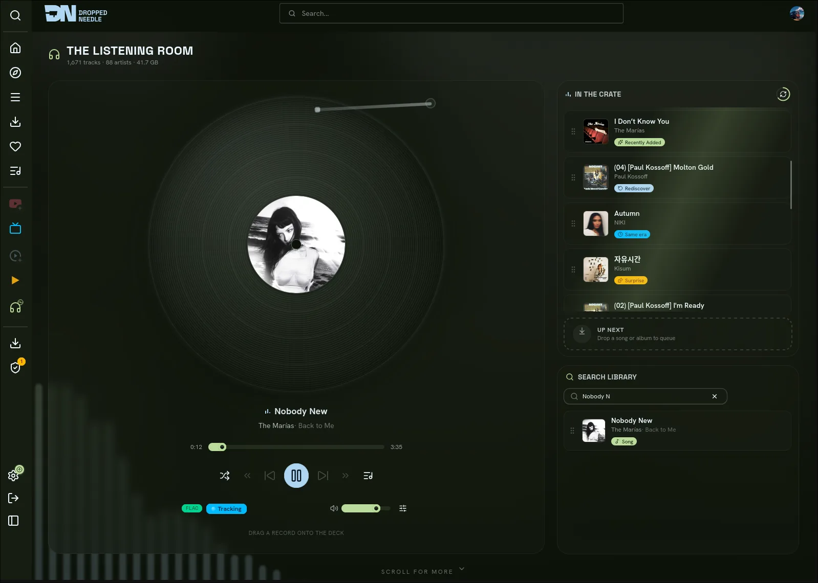 Listening room and player